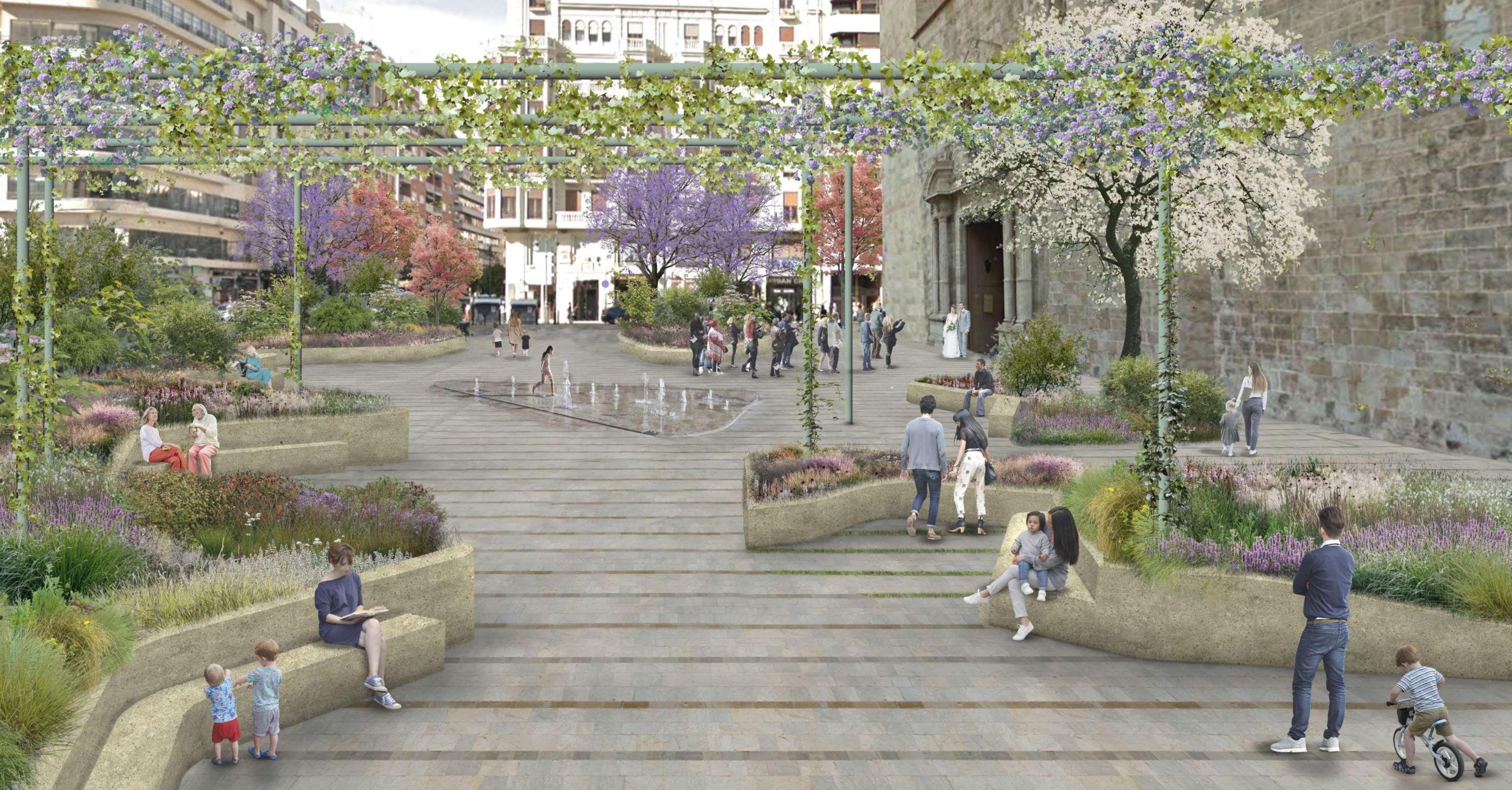 Las obras de la plaza de San Agustín arrancan con 264 árboles nuevos