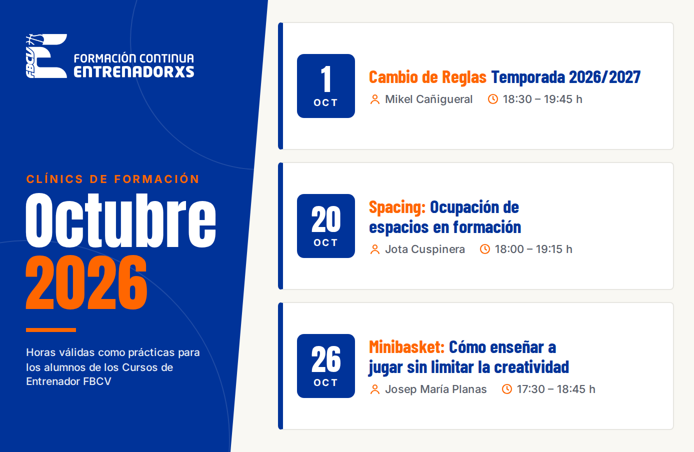 Arranca la temporada de clínics formativos para entrenadores de baloncesto