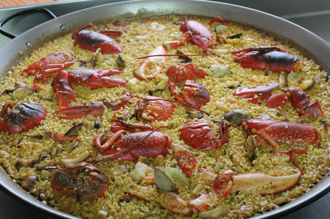 Arroz con bogavante de Casa Navarro, en la playa de la Patacona