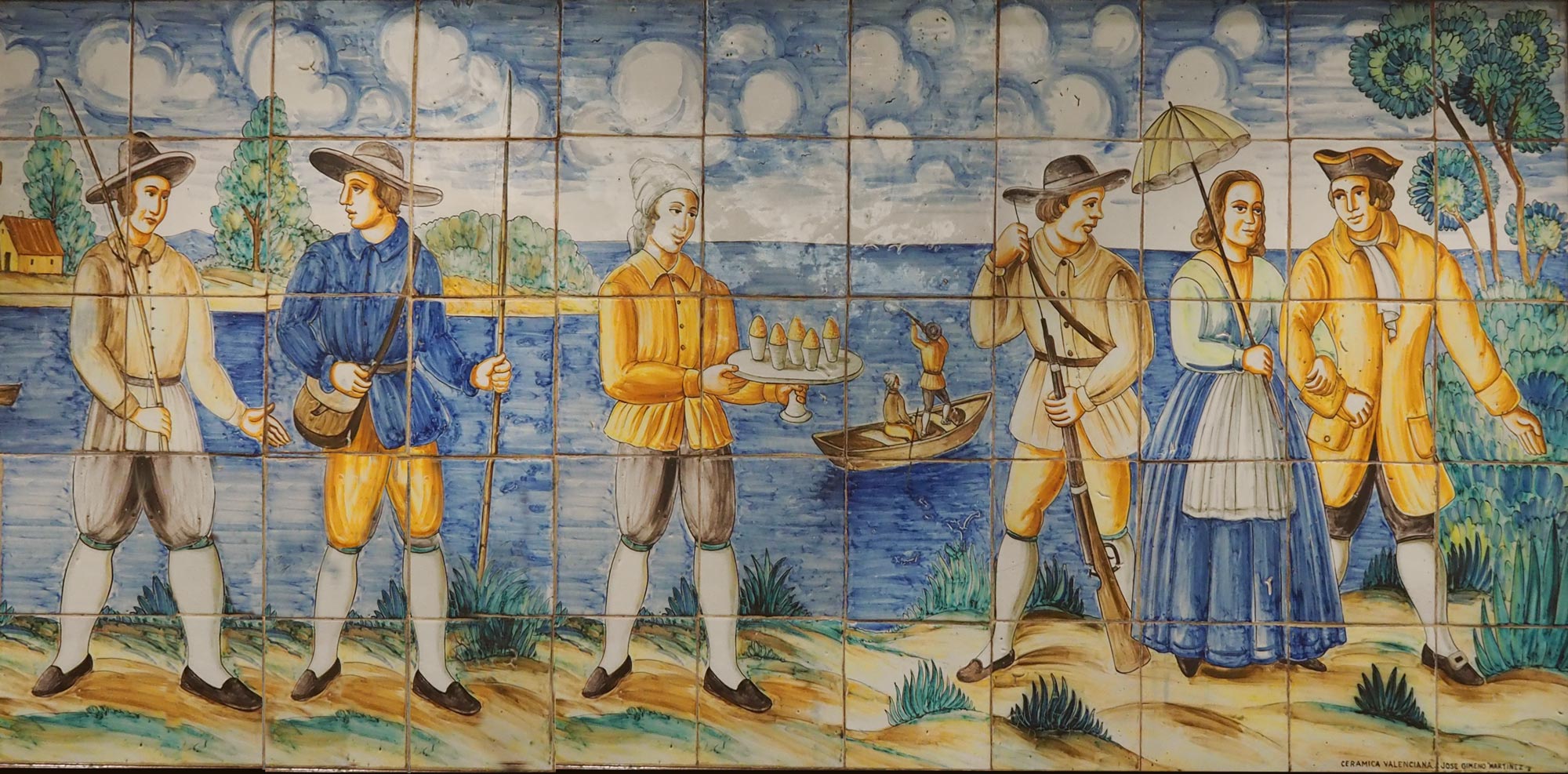 Azulejos y cerámica de la Horchatería de Santa Catalina